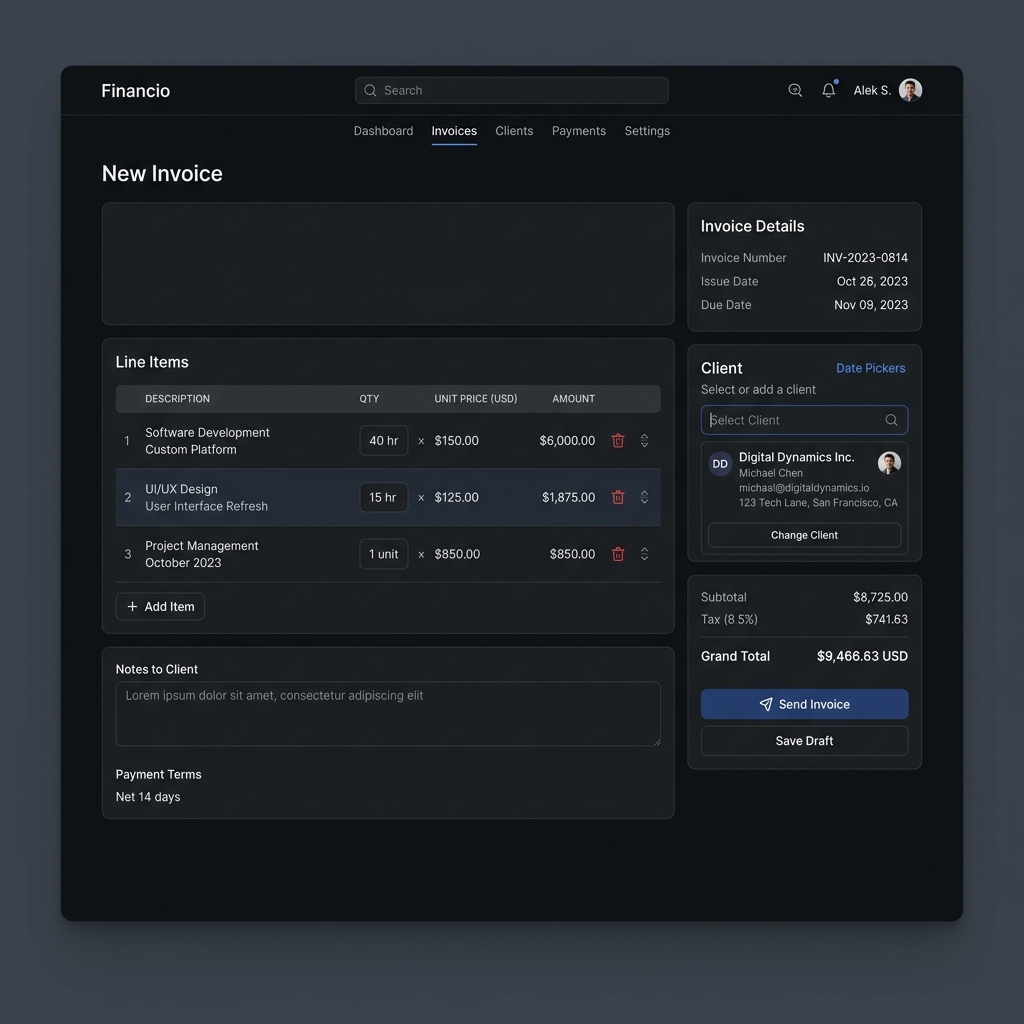 Invoice Builder Demonstration
